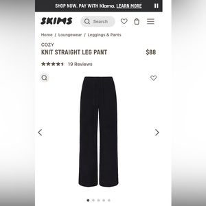 Skims knit straight leg pant